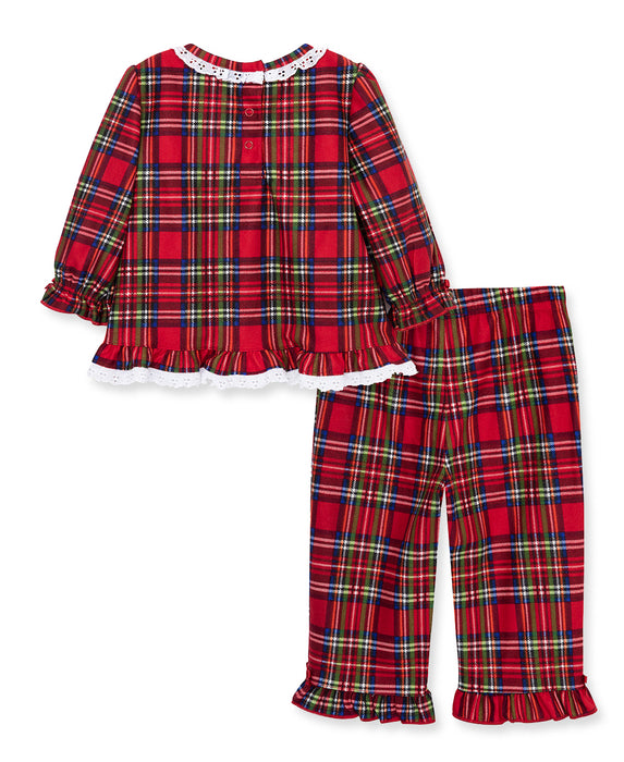 Little Me Girls Plaid 2 Piece Pajama