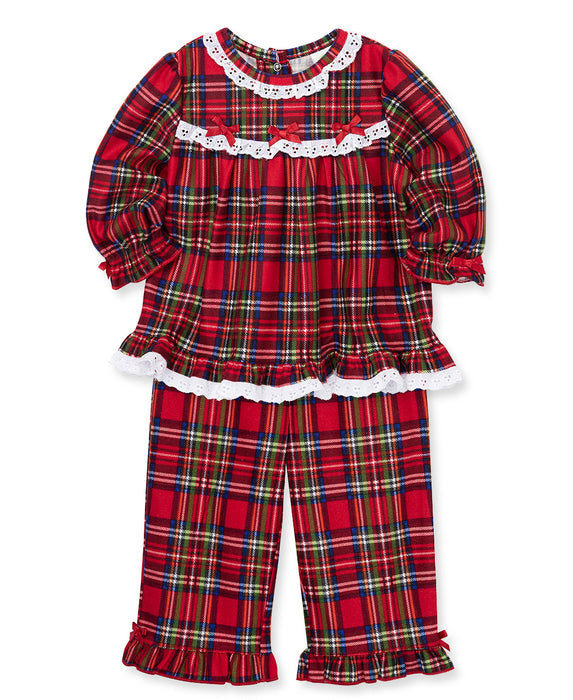 Little Me Girls Plaid 2 Piece Pajama