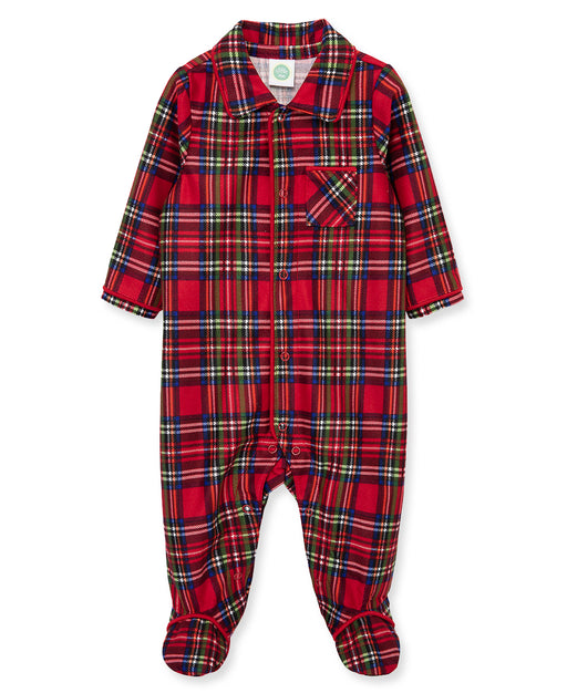 Little Me Boy Plaid Footie