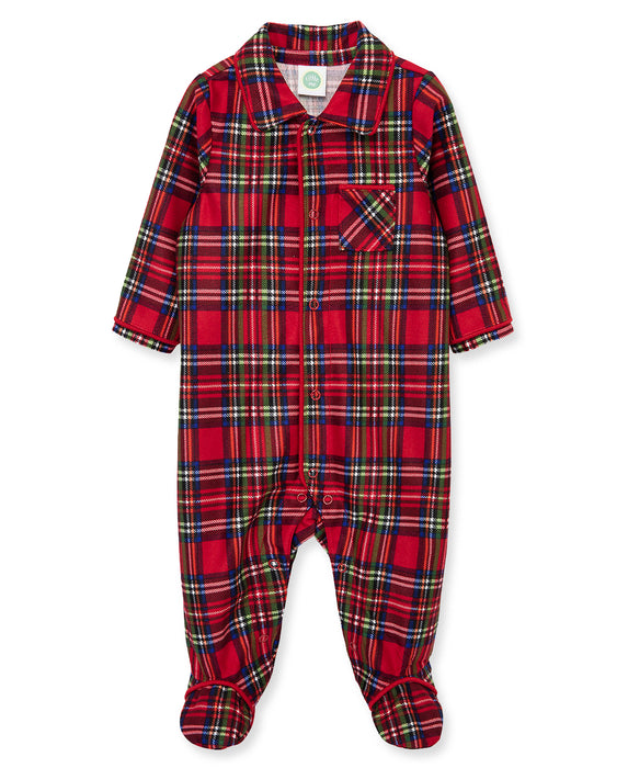 Little Me Boy Plaid Footie