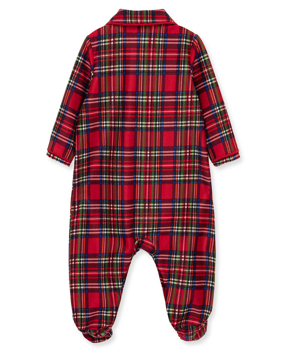 Little Me Boy Plaid Footie