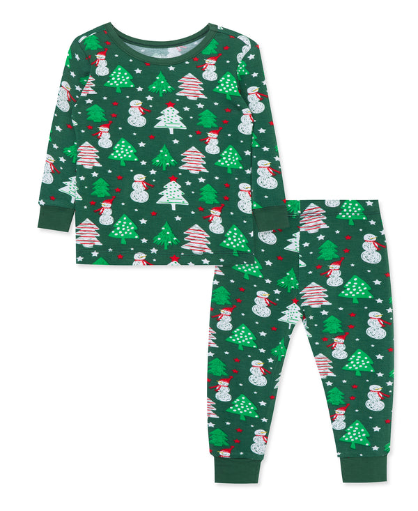 Little Me Snowman Bamboo 2 Piece Pajama