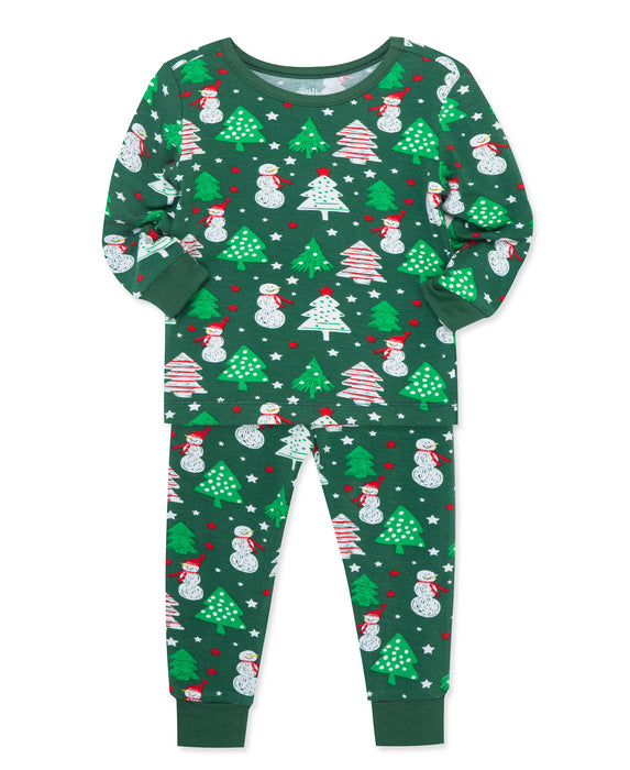 Little Me Snowman Bamboo 2 Piece Pajama