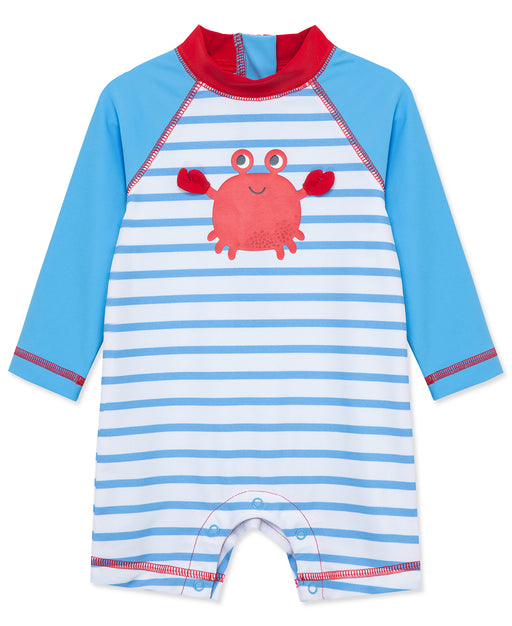 Little Me Blue Crab Rashguard Swimsuit