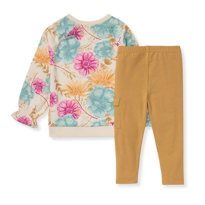 Burt's Bees 2 Piece Mountain Floral Pant Set