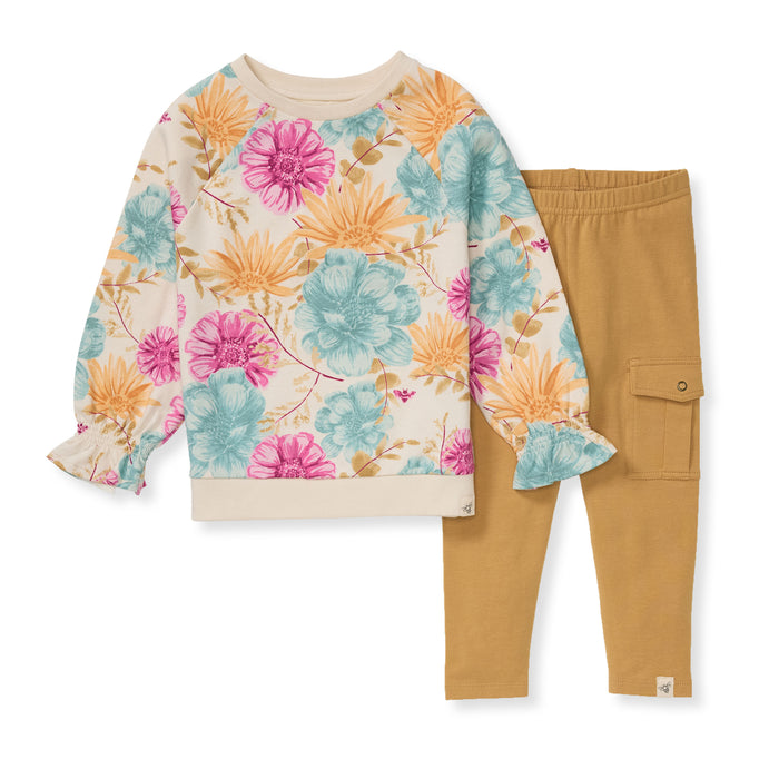 Burt's Bees 2 Piece Mountain Floral Pant Set