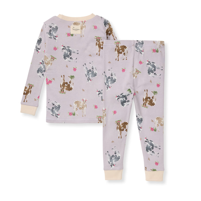 Burt's Bees Little Moo 2 Piece Pajama Set