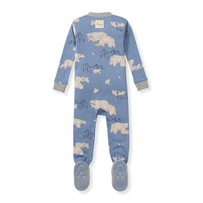 Burt's Bees Polar Mountain Footed Sleeper Gray