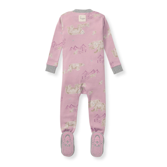 Burt's Bees Polar Mountain Footed Sleeper Pink