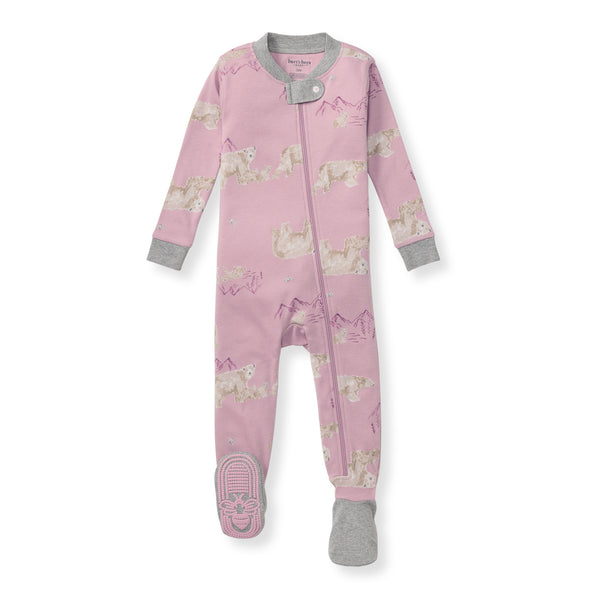 Burt's Bees Polar Mountain Footed Sleeper Pink