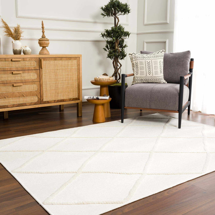 Hauteloom Amani White Washable Area Rug