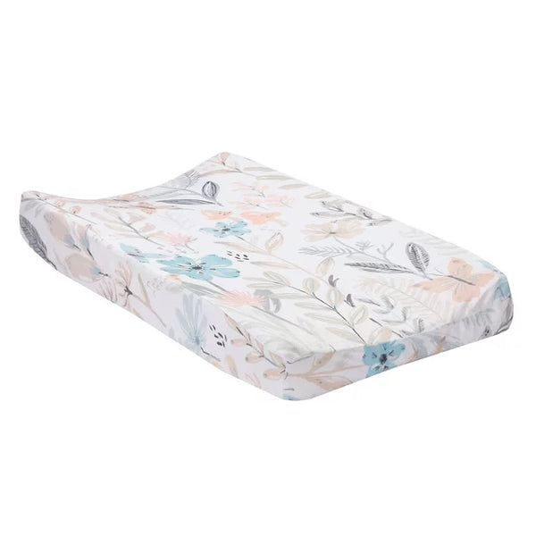 Lambs & Ivy Baby Blooms Watercolor Floral/Butterfly Soft Changing Pad Cover