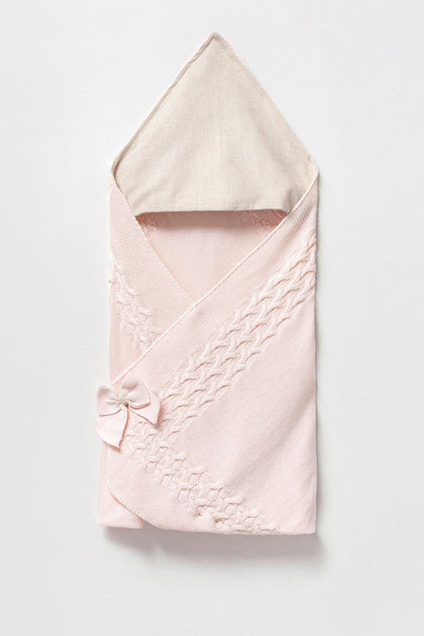 THA Dressing Lewis Pink Newborn Coming Home Set / Linen Collar (5 pcs)