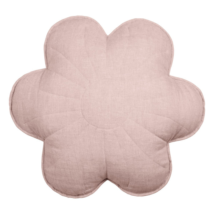 Moi Mili Linen "Powder Rose" Flower Pillow