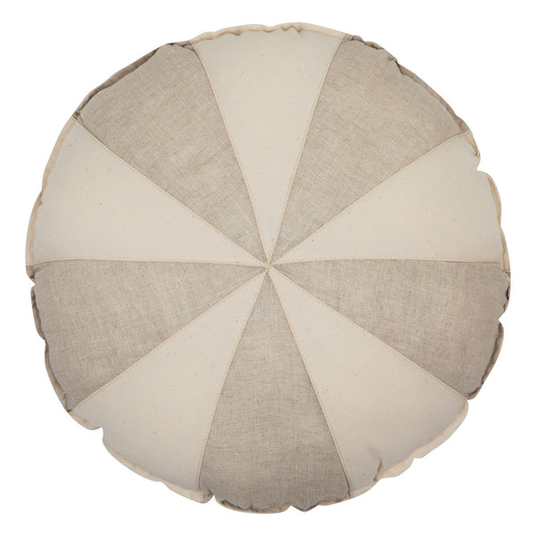 Moi Mili “Cream Circus” Round Patchwork Pillow