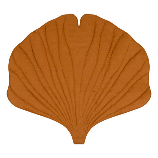 Moi Mili Linen “Caramel” Ginkgo Leaf Mat