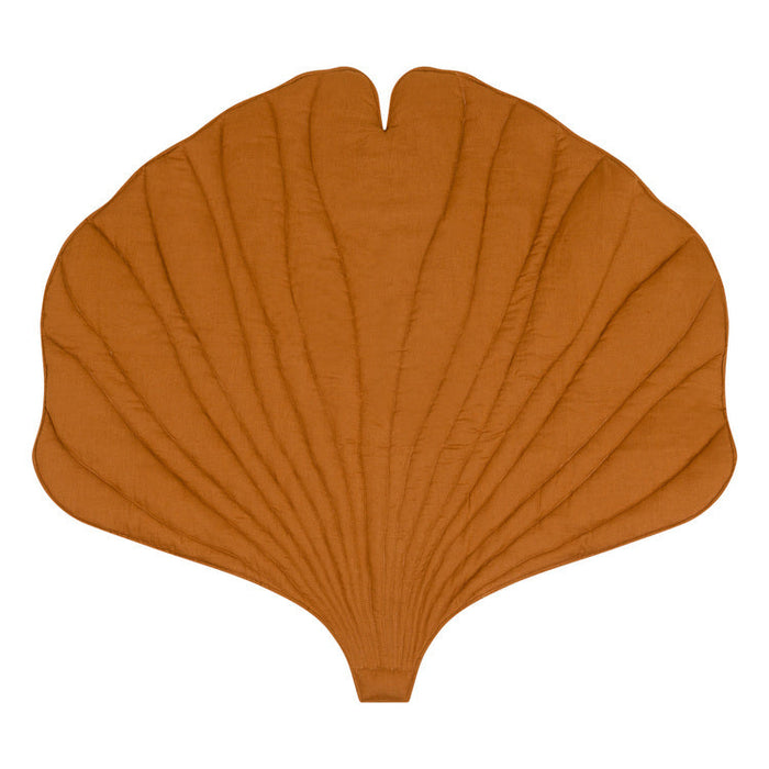 Moi Mili Linen “Caramel” Ginkgo Leaf Mat