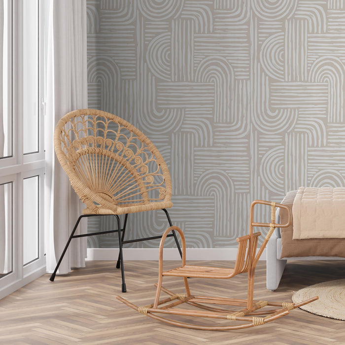 TeepeeJoy Abstract Theme Nursery Wallpaper - Lines and Loops