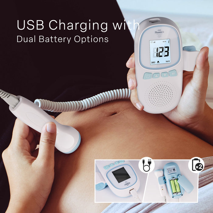 Little Martin's Portable Fetal Doppler - Hear Your Baby's Heartbeat Anytime - Rechargeable Batteries by USB - Coming Soon