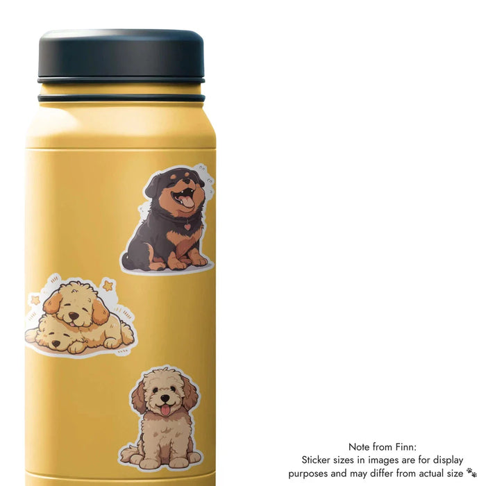 Stick With Finn Double Sleeping Golden Doodles Sticker