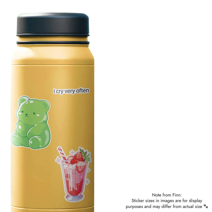 Stick With Finn Green Gummy Bear Sticker