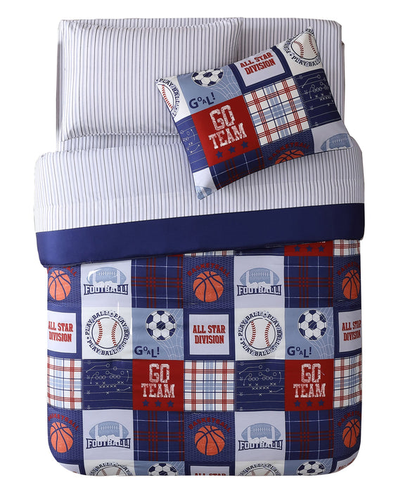 Kute Kids Sports Fan Toddler Comforter Set