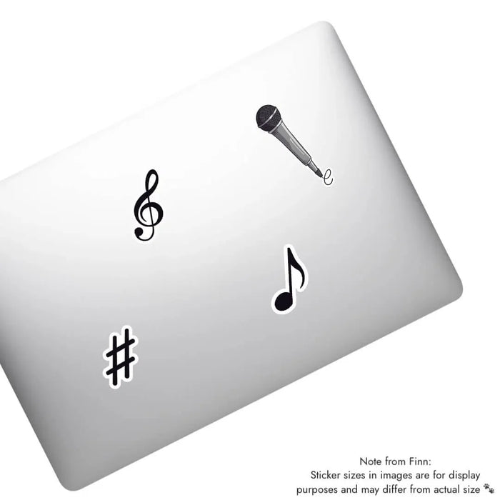 Stick With Finn Treble Clef Sticker