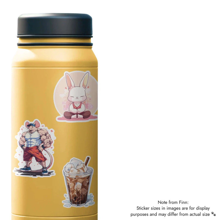 Stick With Finn Yoga Bunny Sticker