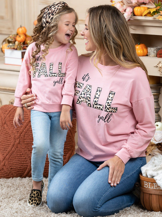 Mia Belle Girls Mommy and Me Fall Y'all Long Sleeve Top