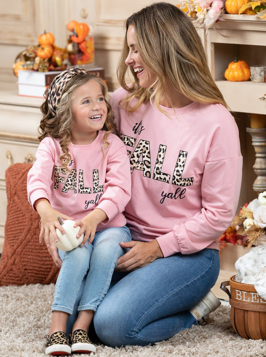 Mia Belle Girls Mommy and Me Fall Y'all Long Sleeve Top