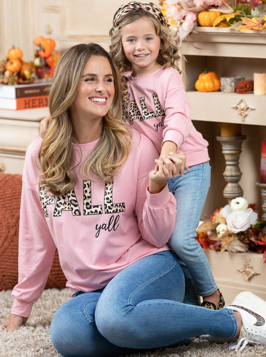 Mia Belle Girls Mommy and Me Fall Y'all Long Sleeve Top