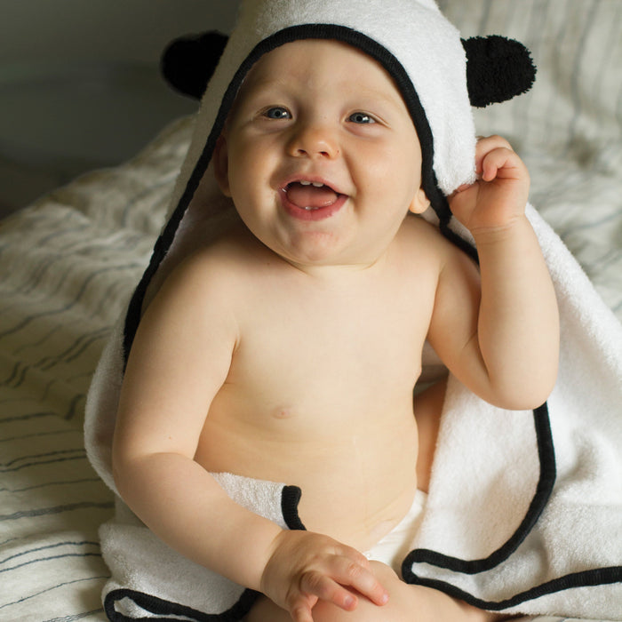 BedVoyage Panda Baby viscose from Bamboo Hooded Bath Towel Set 2piece Set