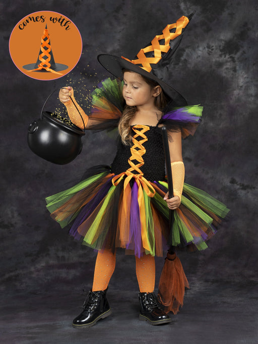 Mia Belle Girls Deluxe Witch Trio Tutu Costume Dress