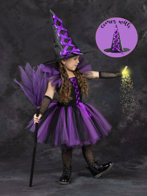 Mia Belle Girls Deluxe Witch Trio Tutu Costume Dress