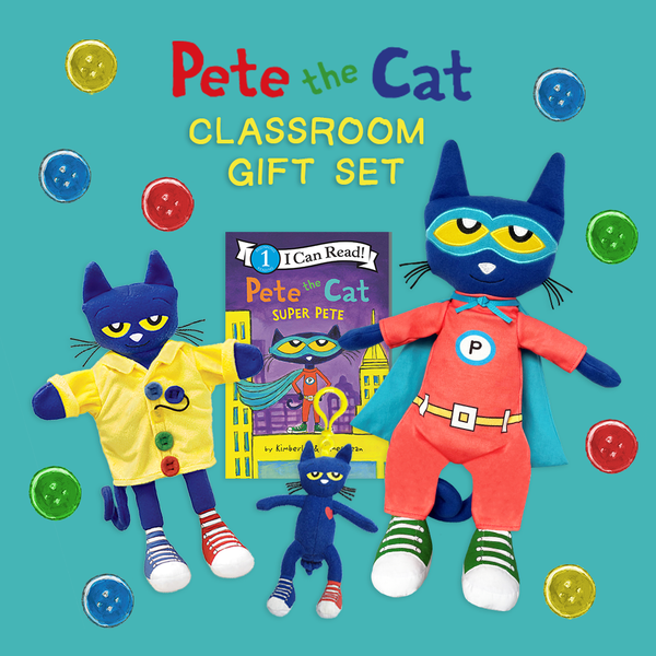 MerryMakers Pete the Cat Classroom Set Plush Doll & Book