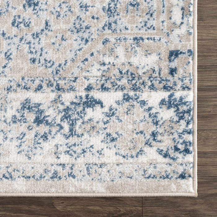 Hauteloom Amir Blue Medallion Area Rug