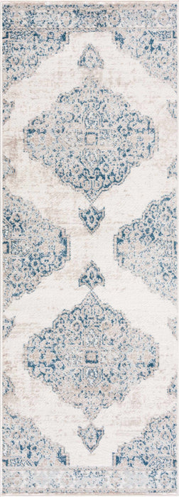 Hauteloom Amir Blue Medallion Area Rug