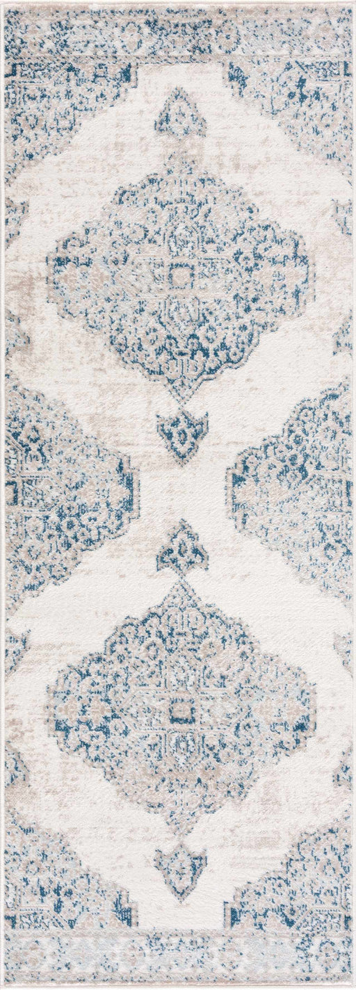 Hauteloom Amir Blue Medallion Area Rug