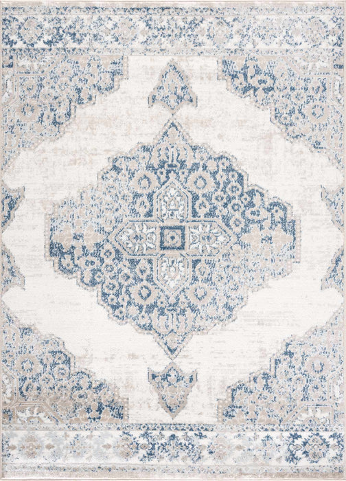 Hauteloom Amir Blue Medallion Area Rug