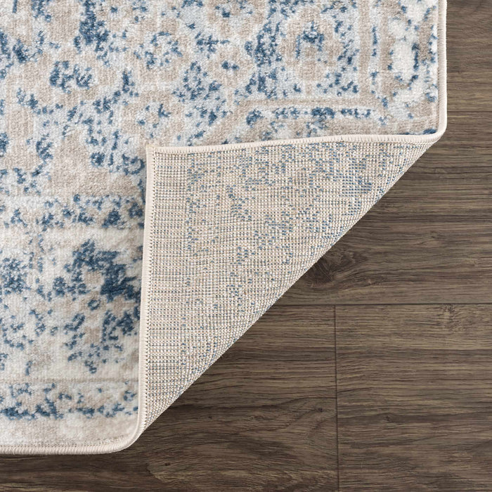 Hauteloom Amir Blue Medallion Area Rug