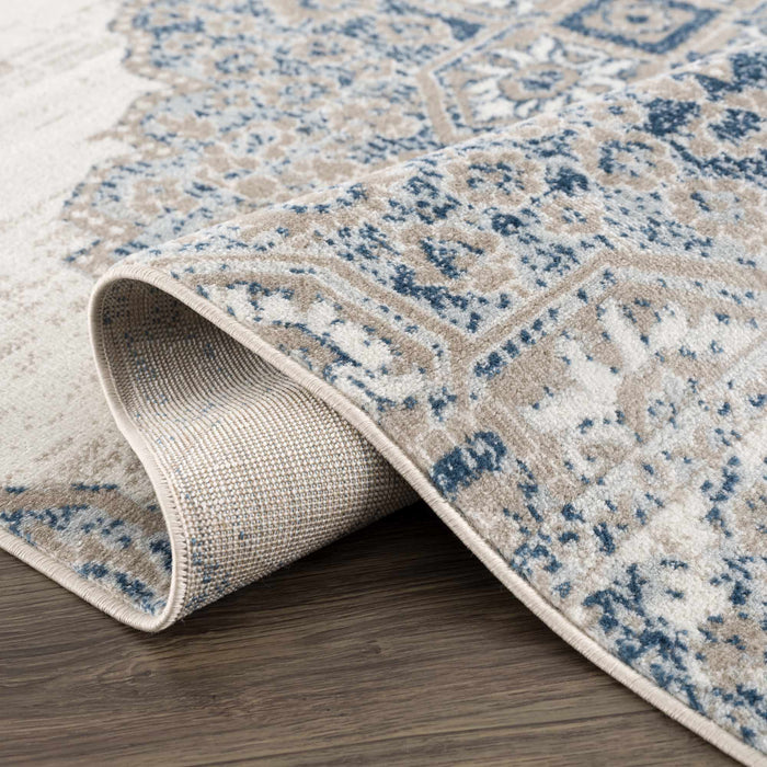 Hauteloom Amir Blue Medallion Area Rug