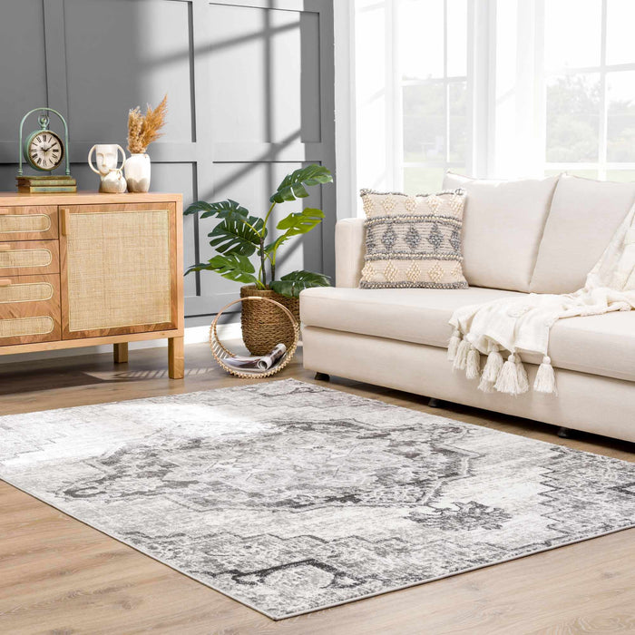 Hauteloom Elani Gray Medallion Rug