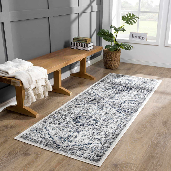 Hauteloom Buenaventura Cream & Navy Area Rug