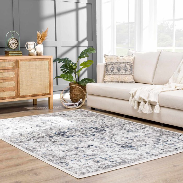 Hauteloom Buenaventura Cream & Navy Area Rug