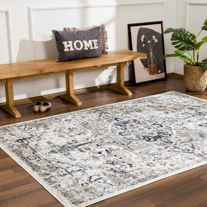 Hauteloom Buenaventura Cream & Navy Area Rug