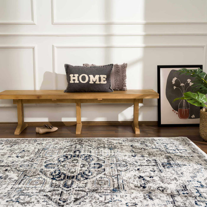 Hauteloom Buenaventura Cream & Navy Area Rug