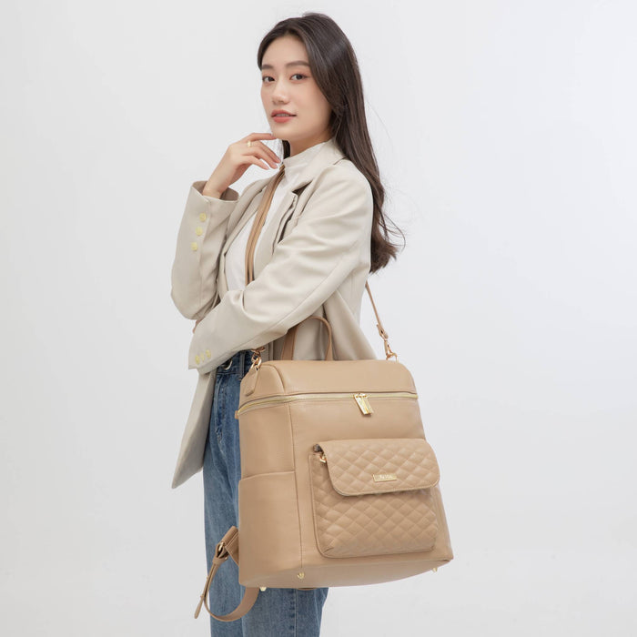 Luli Bebé Monaco Diaper Bag | Latte Brown