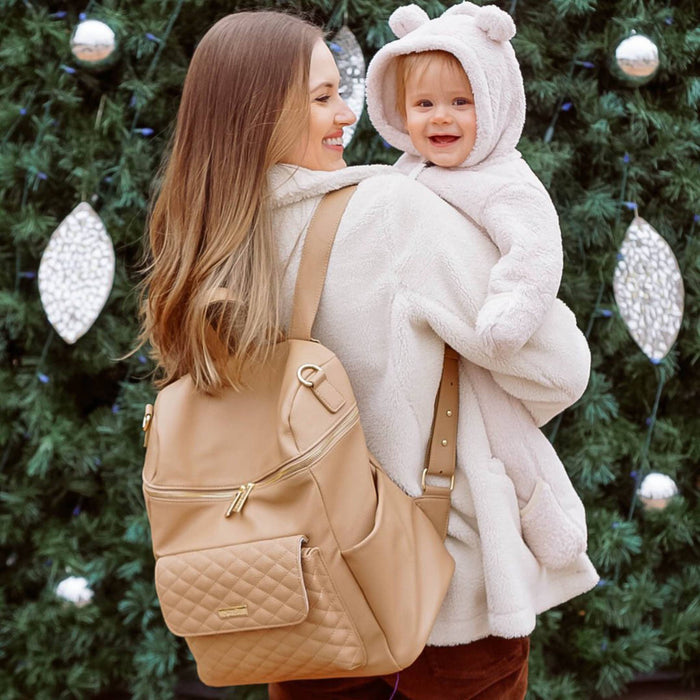 Luli Bebé Monaco Diaper Bag | Latte Brown