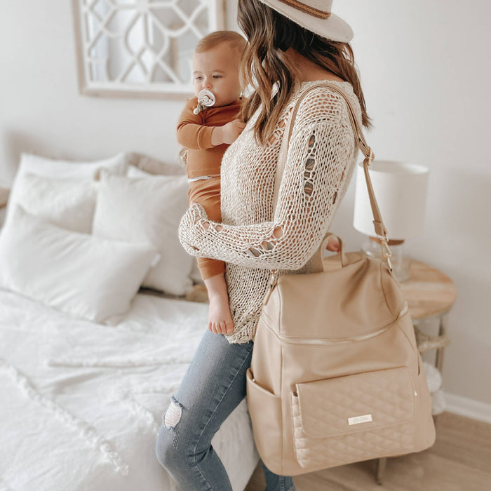 Luli Bebé Monaco Diaper Bag | Latte Brown