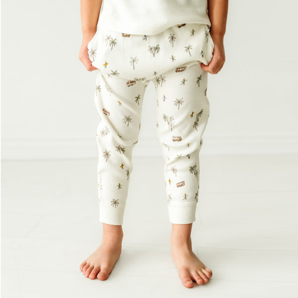 Makemake Organics Organic Baby Toddler Harem Pants - Malibu